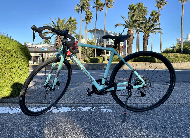 サッポロビール 千葉ビール園の駐輪場に置いた BIANCHI VIA NIRONE 7