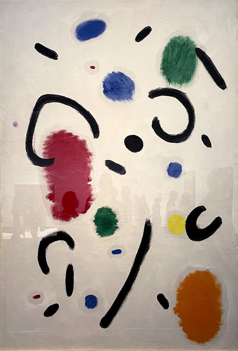 東京都美術館ミロ展の展示作品(65)：白地の歌（1966）