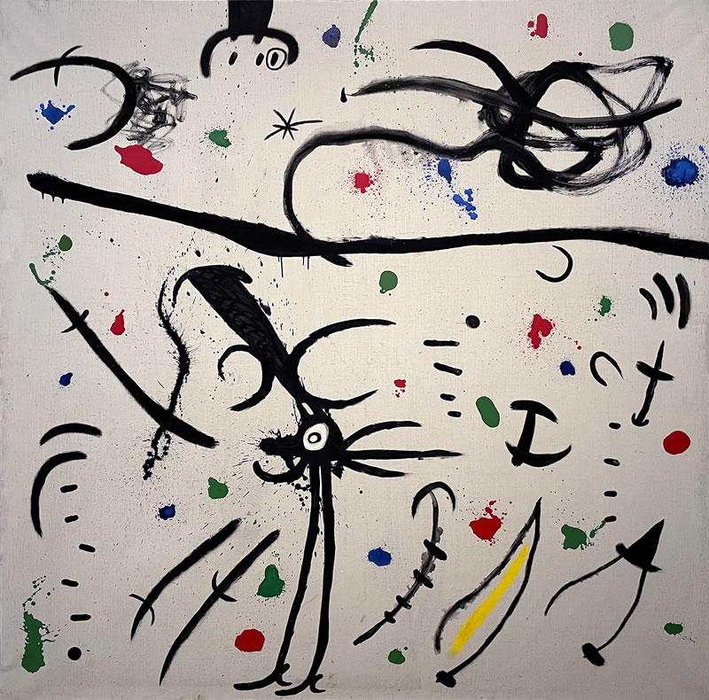 東京都美術館ミロ展の展示作品(87)：にぎやかな風景（1970）