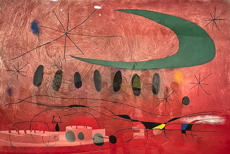 東京都美術館ミロ展の展示作品(86)：夜の風景（1966-74）