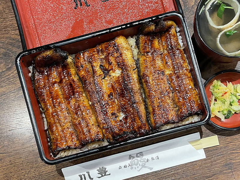 成田山 鰻料理屋「川豊」の鰻重