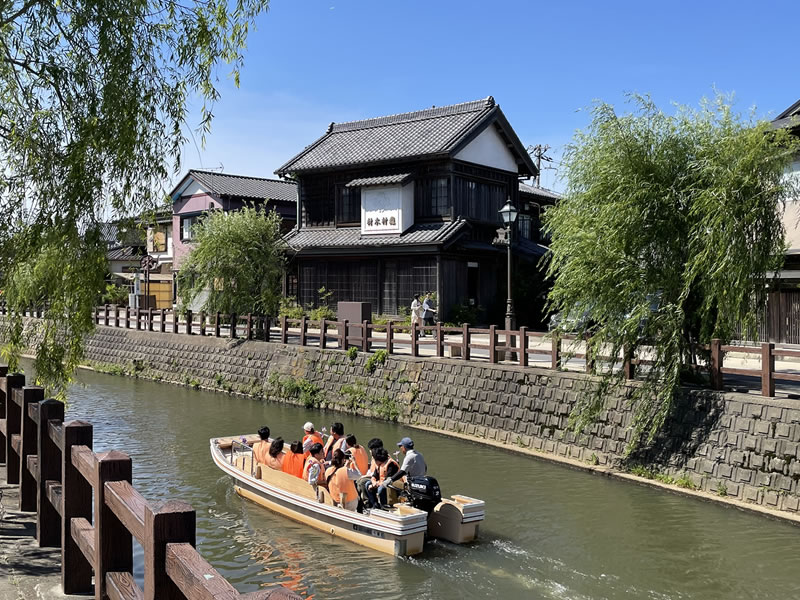 香取市佐原 小野川畔の風景