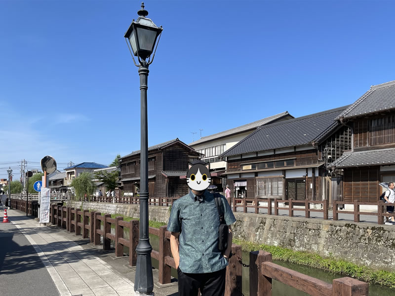佐原 小野川畔に立つ私