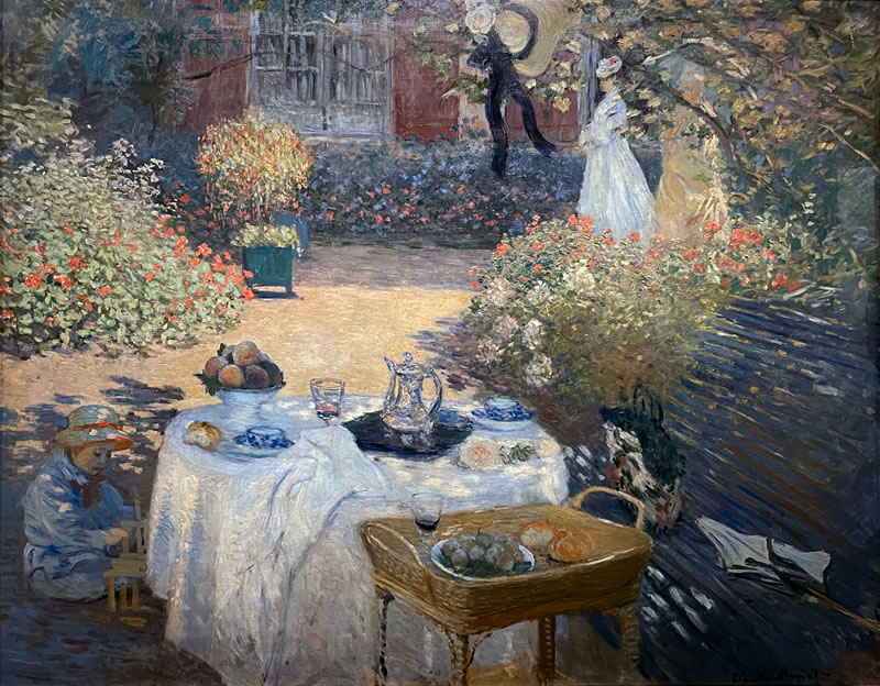 アーティゾン美術館「モネ没後100年 クロード・モネ 風景への問いかけ」展の展示作品 No.41：クロード・モネ 昼食（1873）