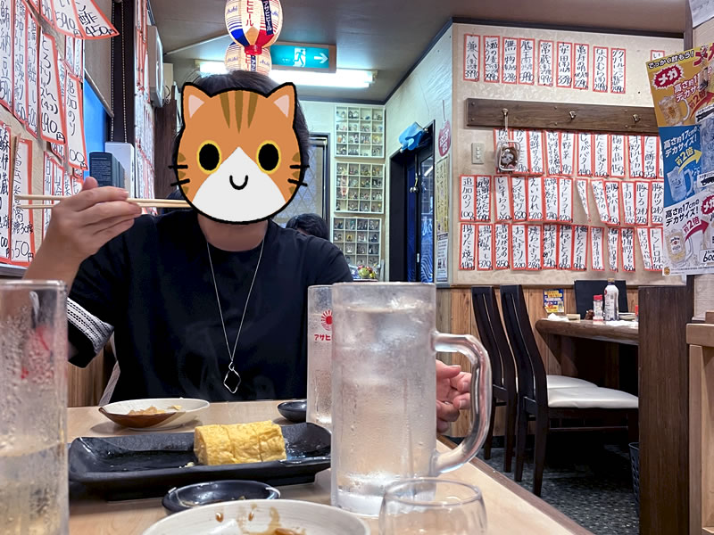 京成谷津駅前の和食屋「たろ丸」の店内風景(2)
