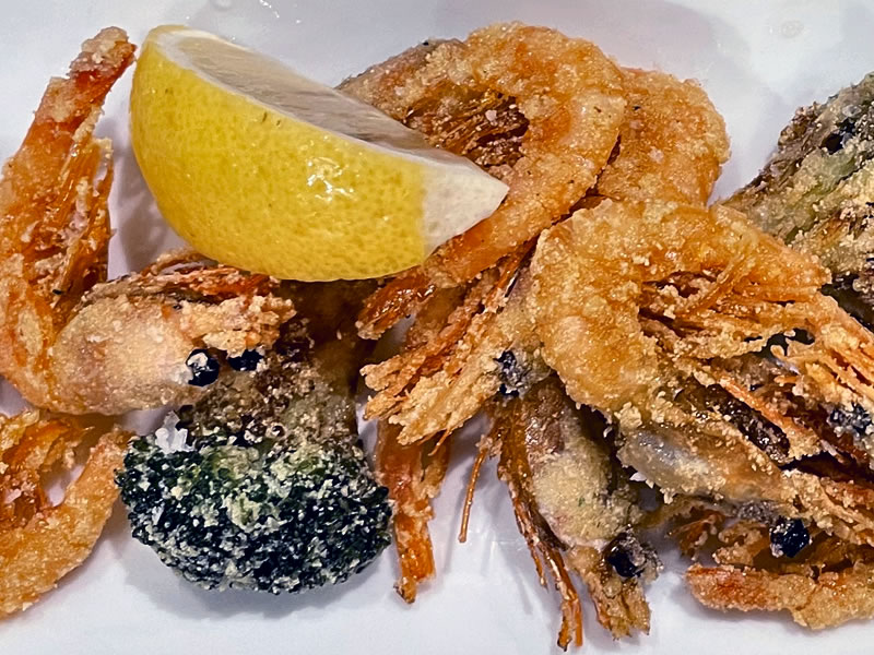 谷津商店街「イタリアの台所 FLAT」の芝海老のブリット